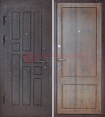 Темная входная дверь с порошковым покрытием МДФ внутри ДП-125 в Ставрополе